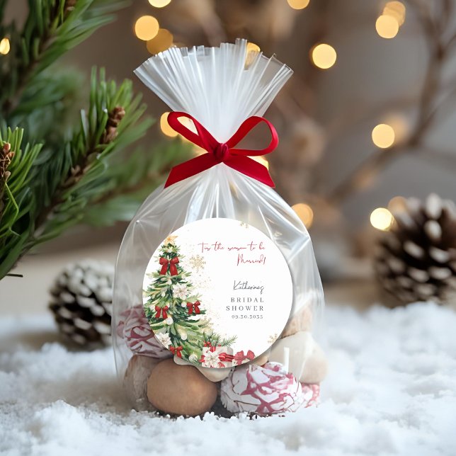 Sticker Rond C'est la saison pour se marier Fête de douche de m (Créateur téléchargé)