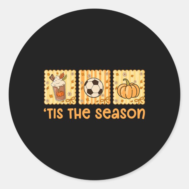 Sticker Rond C'est la saison Saison d'automne Épice de citrouil (Devant)