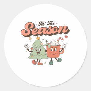 Sticker Rond C'est la saison Style créatif Design mignon
