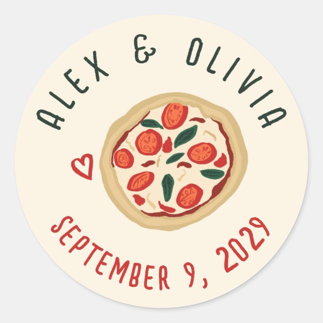 Sticker Rond C'est l'Amore Nourriture Italienne MARIAGE SUR MES (Devant)