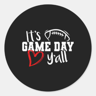 Sticker Rond C'est le jour du match, les mignons Super Bowl de