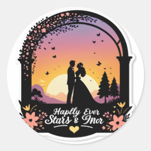 Sticker Rond C'est le jour !" (Jour de mariage / Répétition)