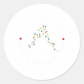 Sticker Rond C'Est Le Moment Le Plus Magique De L'Année Noël Xm