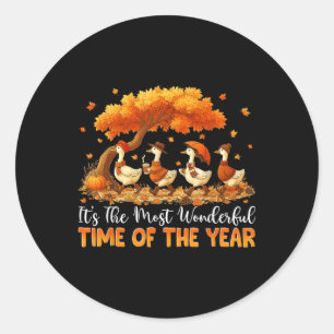 Sticker Rond C'Est Le Moment Le Plus Merveilleux De L'Année Tom