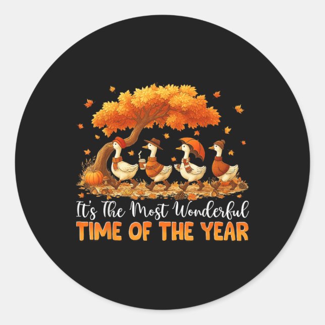 Sticker Rond C'Est Le Moment Le Plus Merveilleux De L'Année Tom (Devant)