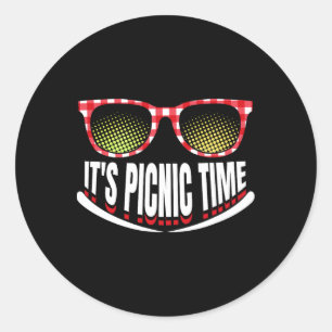 Sticker Rond C'est le temps du pique-nique Voyage en famille Ca