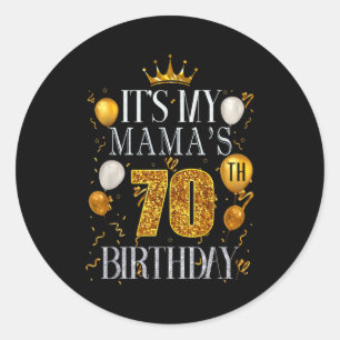 Sticker Rond C'est les 70 ans de ma Maman Joyeux Anniversaire 7