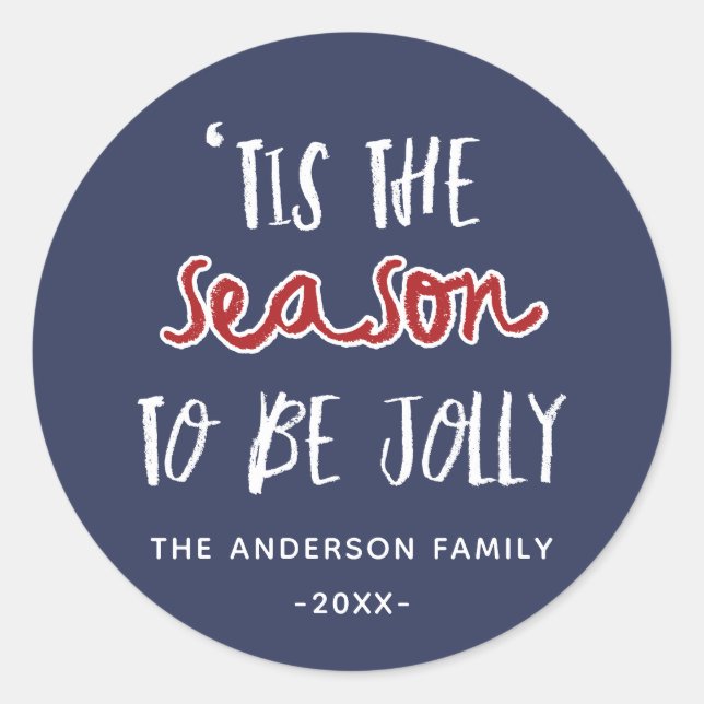 Sticker Rond 'C'est les saisons Noël (Devant)