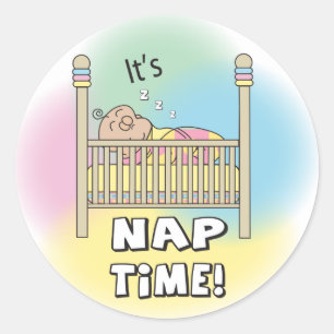 Sticker Rond C'est l'heure de la sieste du bébé