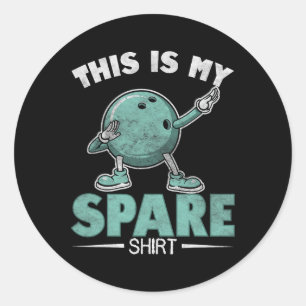 Sticker Rond C'Est Ma Chemise De Secours Drôle Bowling Hommes F