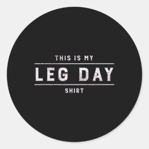 Sticker Rond C'Est Ma Chemise Jour De Jeu Hommes Drôle Gym Body