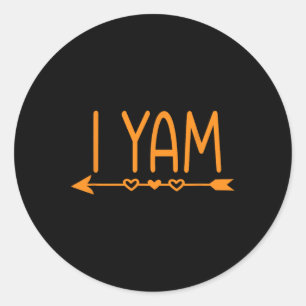 Sticker Rond C'est ma pomme de terre douce, je suis en train d'