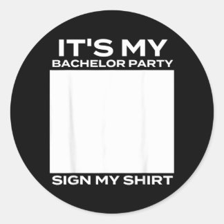 Sticker Rond C'est ma soirée d'enterrement de vie de garçon sig