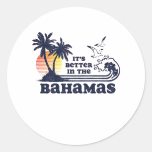 Sticker Rond C'est mieux aux Bahamas