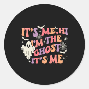 Sticker Rond C'est moi Salut Je suis le Fantôme C'est moi Happy