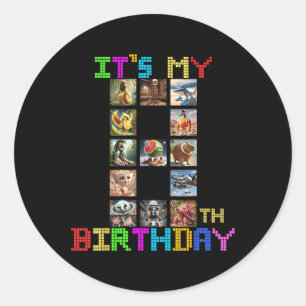 Sticker Rond C'est mon 8ème anniversaire drôle italien Brainrot