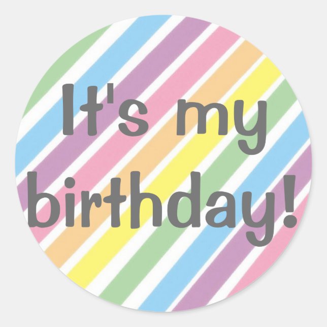 Sticker Rond C'est mon anniversaire ! (Devant)
