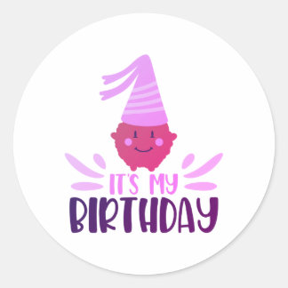 Sticker Rond c'est mon anniversaire