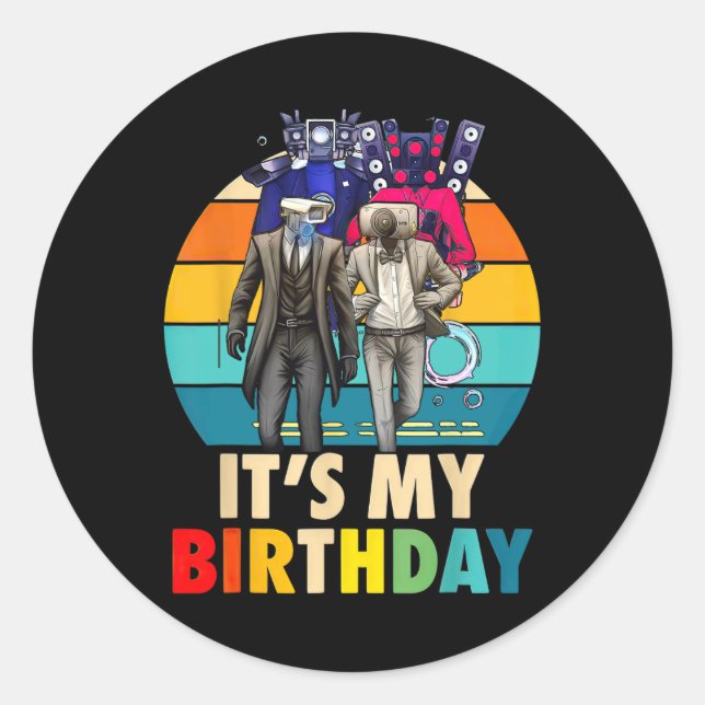 Sticker Rond C'est mon anniversaire (Devant)