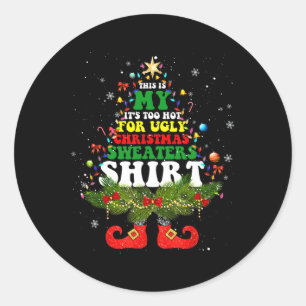 Sticker Rond C'est Mon C'est Trop Chaud Pour Le Match De Noël L