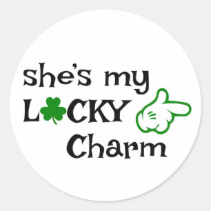 Sticker Rond C'est mon charme ☘️ 💚