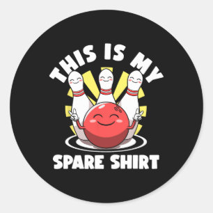 Sticker Rond C'Est Mon Chemise De Secours Bowler Amateurs De Ch