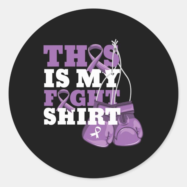 Sticker Rond C'est mon combat Alzheimer Fighter Support fort (Devant)