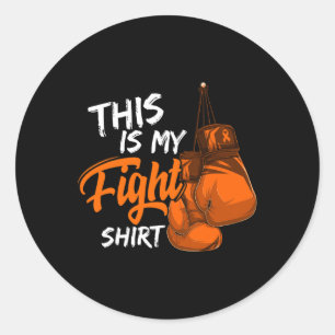 Sticker Rond C'Est Mon combat Leucémie Conscience Guerrier Surv