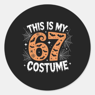 Sticker Rond C'est mon costume 67 paresseux Brainrot Meme 67 dr