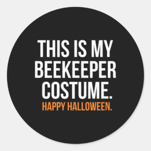 Sticker Rond C'est Mon Costume D'apiculteur Drôle Halloween