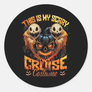 Sticker Rond C'Est Mon Costume De Croisière Scandaleux Devil Gh