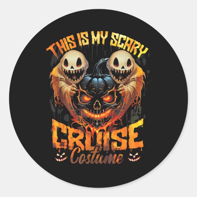 Sticker Rond C'Est Mon Costume De Croisière Scandaleux Devil Gh (Devant)