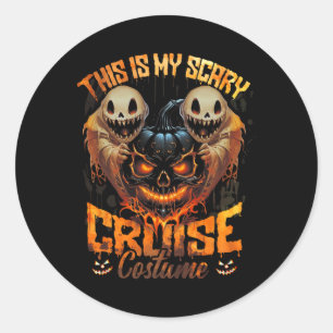 Sticker Rond C'Est Mon Costume De Croisière Scandaleux Devil Gh