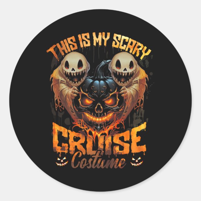 Sticker Rond C'Est Mon Costume De Croisière Scandaleux Devil Gh (Devant)