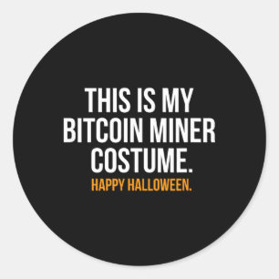 Sticker Rond C'est mon costume de mineur Funny Halloween