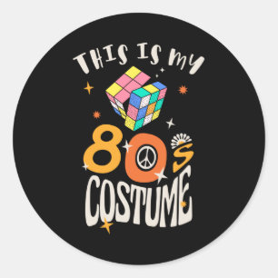 Sticker Rond C'est mon costume des années 80