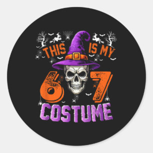 Sticker Rond C'est mon costume d'Halloween 67 _1