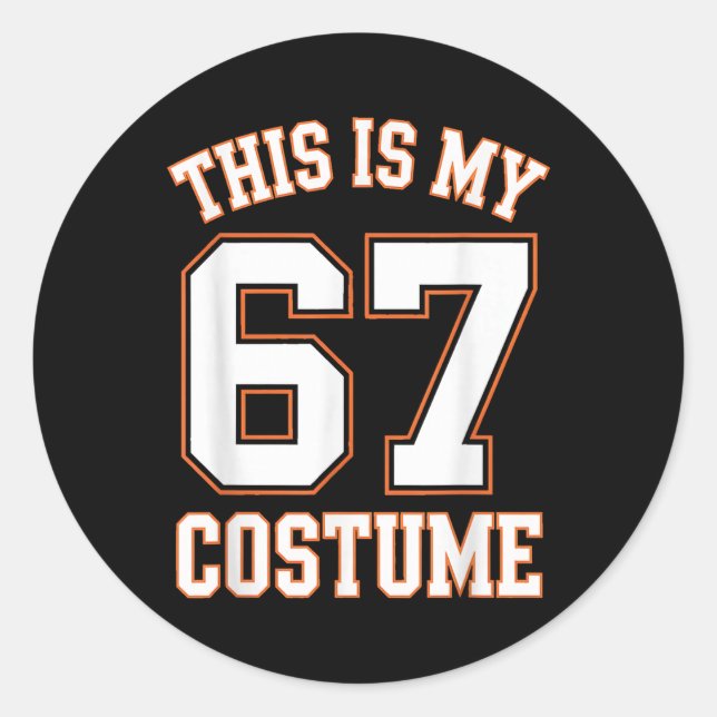 Sticker Rond C'est mon costume d'Halloween 67 Halloween  (Devant)