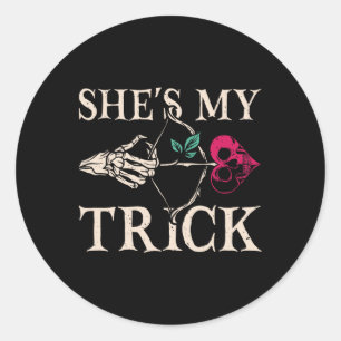 Sticker Rond C'est mon costume d'Halloween à deux mecs avec ma
