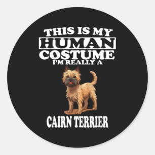 Sticker Rond C'est Mon Costume D'humain Je Suis Réellement Un C