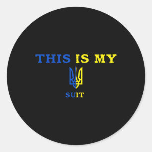 Sticker Rond C'Est Mon Costume, Je Ne Joue Pas De Cartes, Drôle