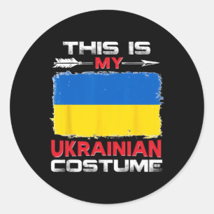 Sticker Rond C'est mon costume ukrainien Ukraine
