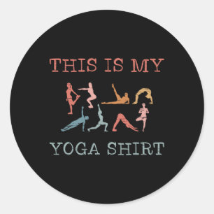 Sticker Rond C'est mon design de yoga poses de yoga flux Vinyas