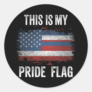 Sticker Rond C'Est Mon Drapeau De Fierté USA 4 juillet Américai