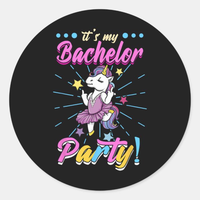 Sticker Rond C'est mon enterrement de vie de garçon  (Devant)