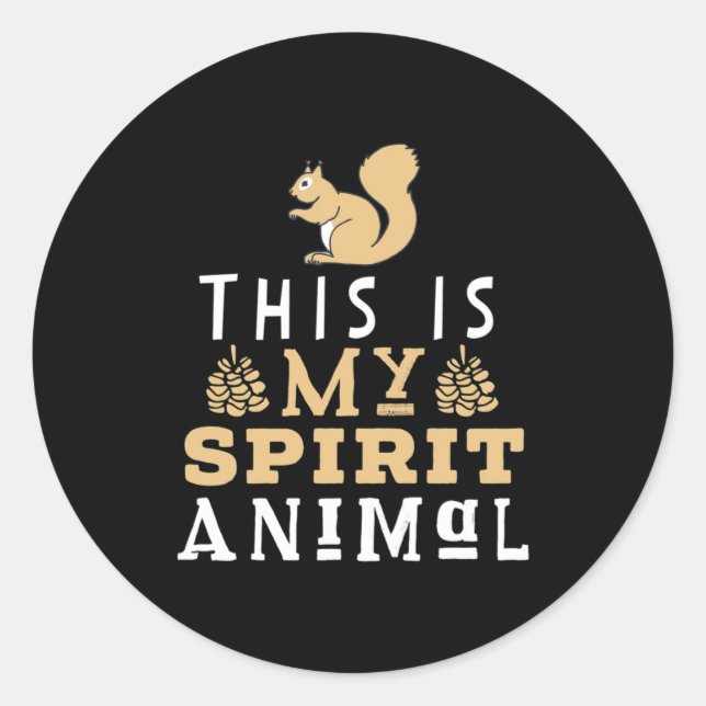 Sticker Rond C'Est Mon Esprit Animal (Devant)