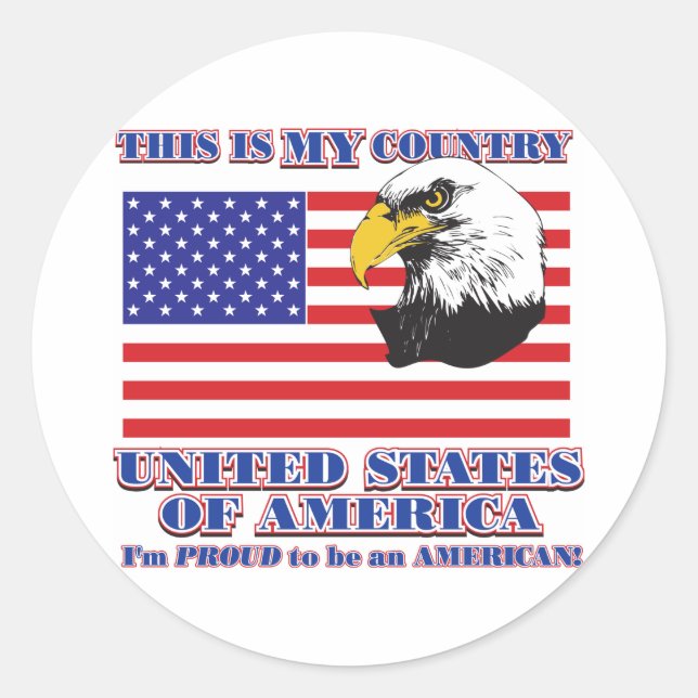 Sticker Rond C'est mon pays (Devant)
