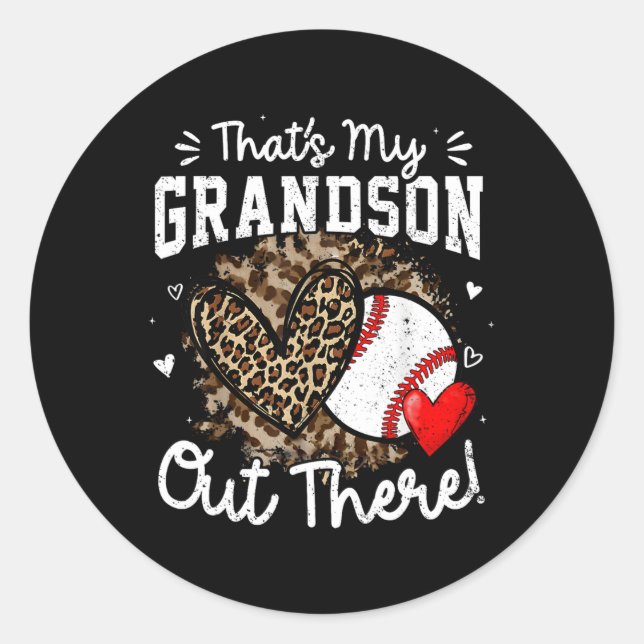Sticker Rond C'est mon petit-fils dehors vendre grand-mère mère (Devant)