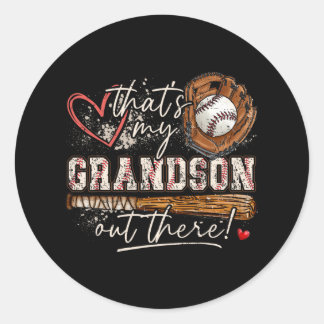 Sticker Rond C'est mon petit-fils dehors vendre grand-mère mère