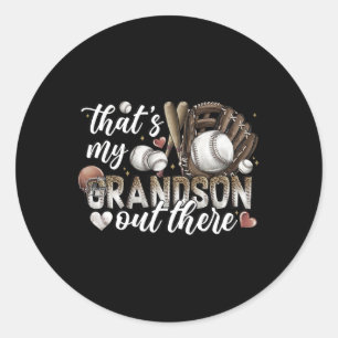 Sticker Rond C'est mon petit-fils dehors vendre grand-mère mère